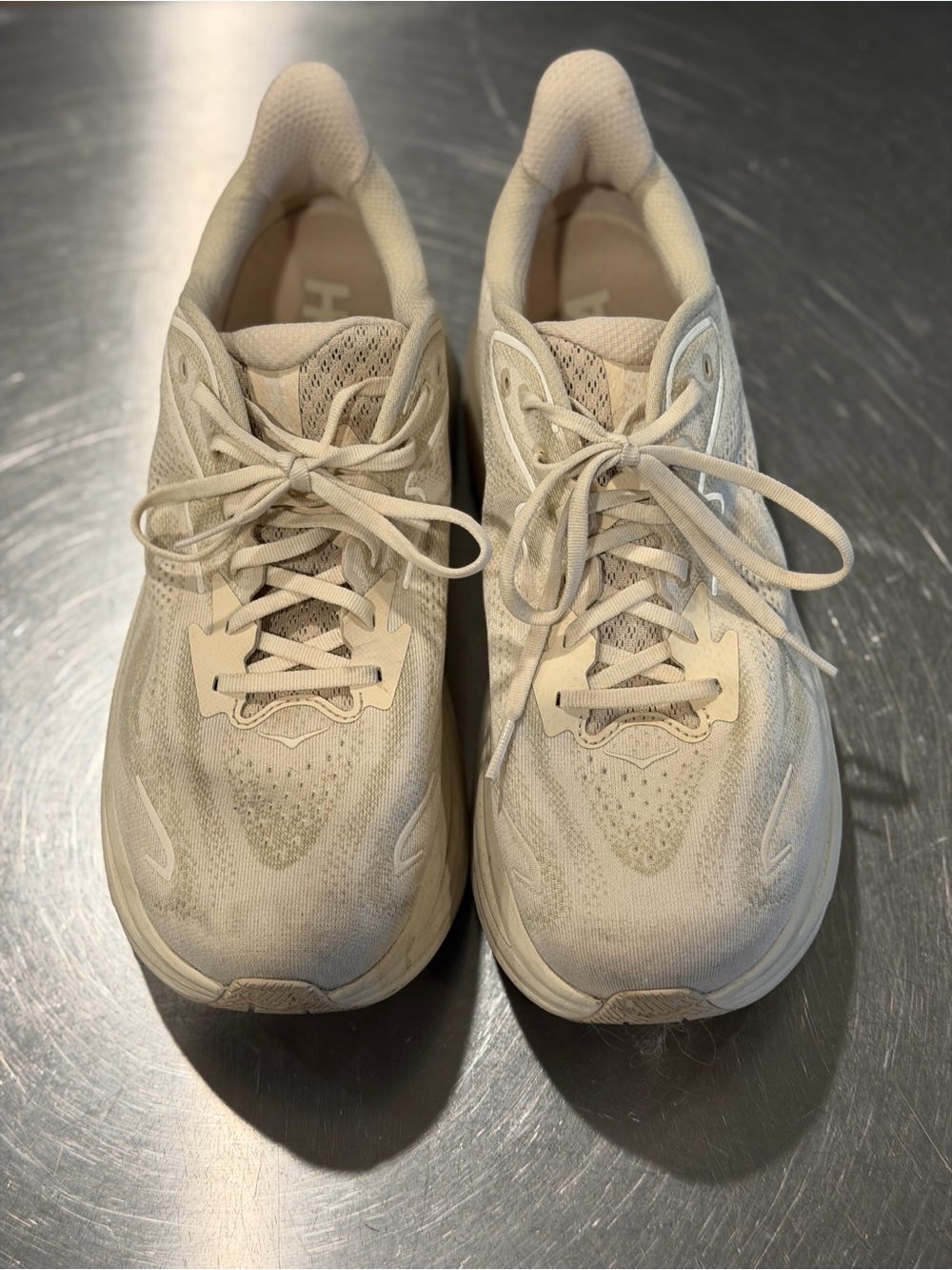Hoka Men's Running Shoes in Light Beige